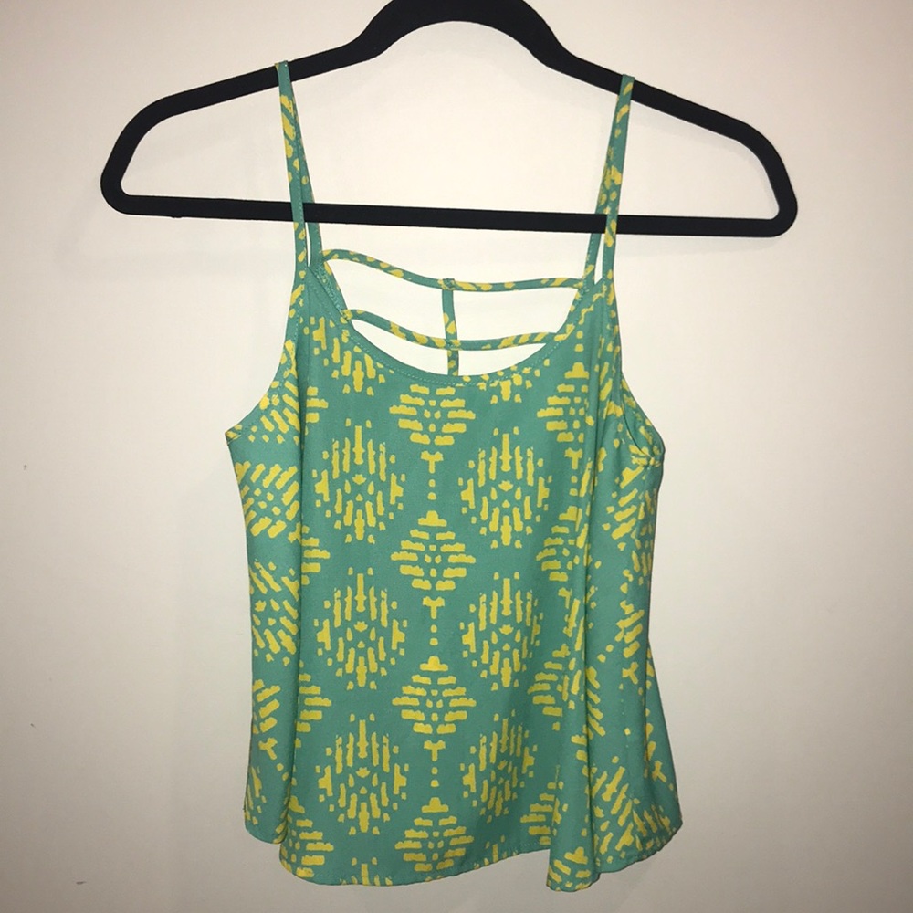 Green and yellow tank